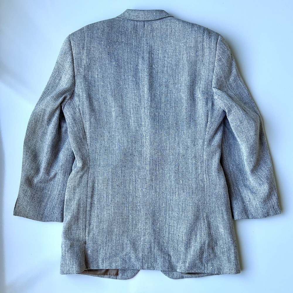 Bert Pulitzer Collector’s Edition Pure Silk Tan Gray Blazer Sport Coat Men’s 42 - Picture 3 of 12